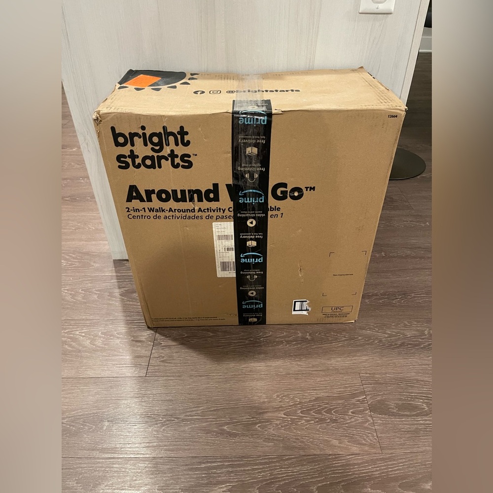 Bright Starts Around We Go 2-in-1 Baby Walker, Discovery Activity Center & Table